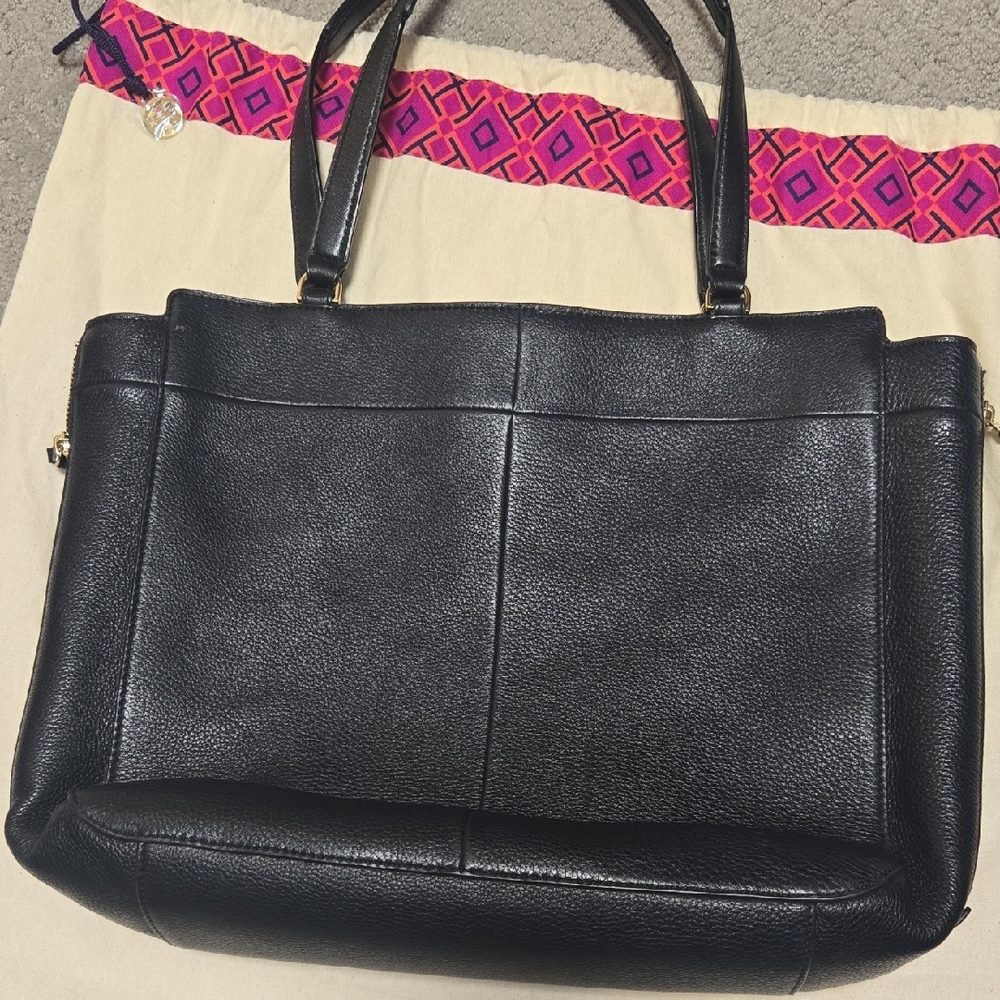 Black Leather Tote Bag - Picture 5 of 6